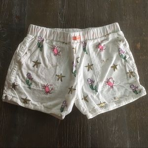 Crewcuts White Mermaid Ocean Themed Shorts